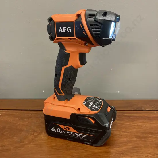 AEG 18V LED Torch FL182 & 6.0Ah Battery (No Charger)